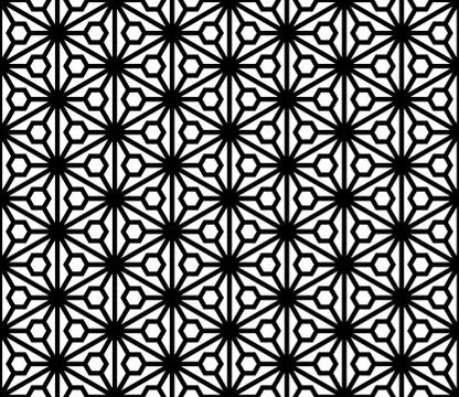 Seamless pattern based on japanese ornament Kumiko Stock Illustration