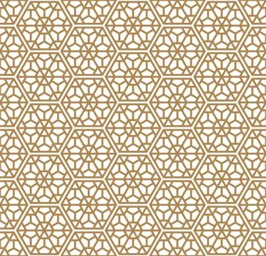 Seamless pattern based on Japanese ornament Kumiko Stock Illustration