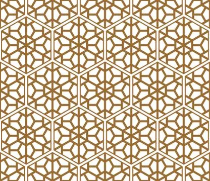 Seamless pattern based on Japanese ornament Kumiko Stock Illustration