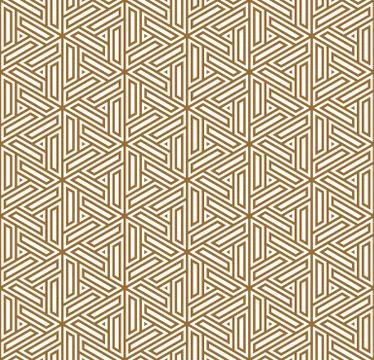 Seamless pattern based on Japanese ornament Kumiko Stock Illustration