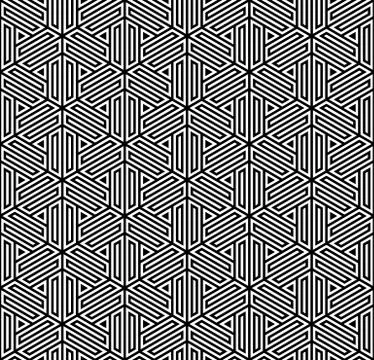 Seamless pattern based on Japanese ornament Kumiko Stock Illustration