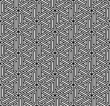 Seamless pattern based on Japanese ornament Kumiko Stock Illustration