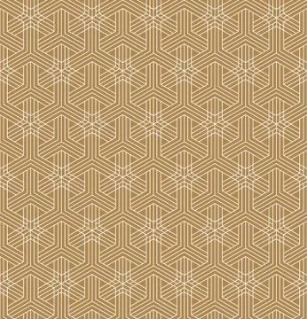 Seamless pattern based on Japanese ornament Kumiko Stock Illustration