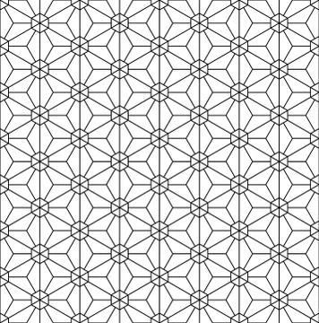 Seamless pattern based on japanese ornament Kumiko Stock Illustration