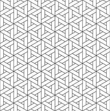 Seamless pattern based on japanese ornament Kumiko Stock Illustration