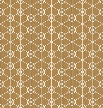 Seamless pattern based on Japanese ornament Kumiko Stock Illustration