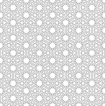 Seamless pattern based on Japanese ornament Kumiko Stock Illustration