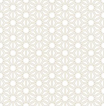 Seamless pattern based on Japanese ornament Kumiko Stock Illustration