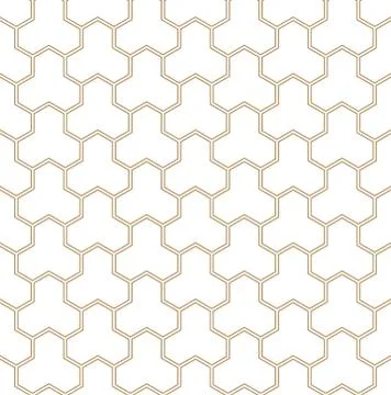 Seamless pattern based on Japanese ornament Kumiko Stock Illustration