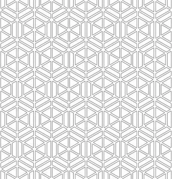 Seamless pattern based on Japanese ornament Kumiko Stock Illustration