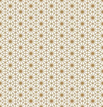Seamless pattern based on Japanese ornament Kumiko Stock Illustration