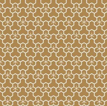 Seamless pattern based on Japanese ornament Kumiko Stock Illustration
