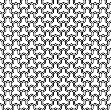 Seamless pattern based on Japanese ornament Kumiko.Black and white. Stock Illustration