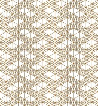 Seamless pattern based on Japanese ornament Kumiko Stock Illustration
