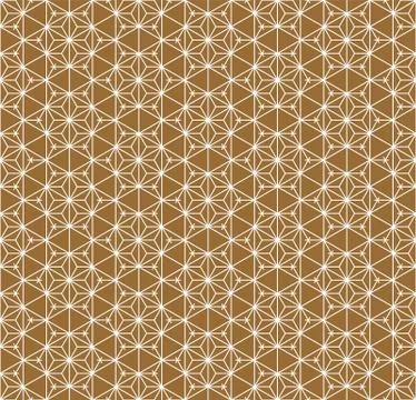 Seamless pattern based on Japanese ornament Kumiko Stock Illustration