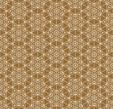 Seamless pattern based on Japanese ornament Kumiko Stock Illustration