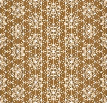 Seamless pattern based on Japanese ornament Kumiko Stock Illustration
