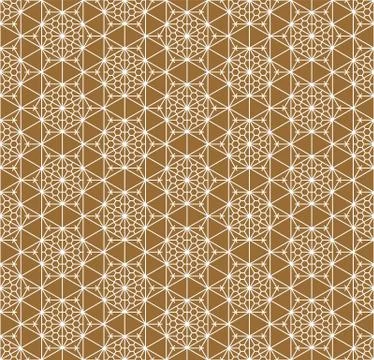 Seamless pattern based on Japanese ornament Kumiko Stock Illustration