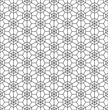 Seamless pattern based on japanese ornament Kumiko Stock Illustration