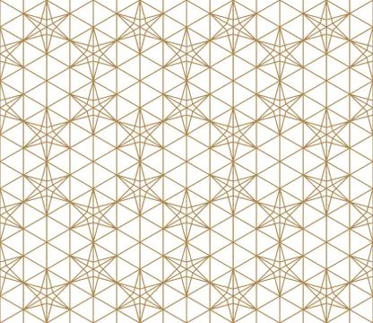 Seamless pattern based on Japanese ornament Kumiko Stock Illustration