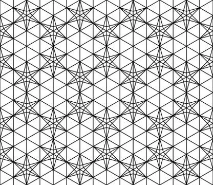 Seamless pattern based on Japanese ornament Kumiko Stock Illustration
