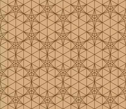 Seamless pattern based on Japanese ornament Kumiko Stock Illustration