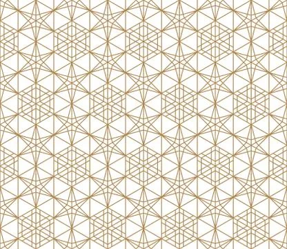 Seamless pattern based on Japanese ornament Kumiko Stock Illustration
