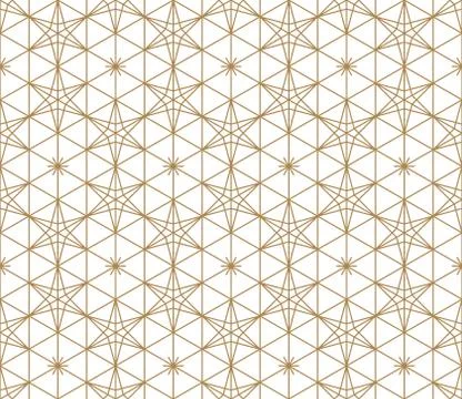 Seamless pattern based on Japanese ornament Kumiko Stock Illustration