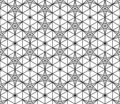 Seamless pattern based on Japanese ornament Kumiko Stock Illustration