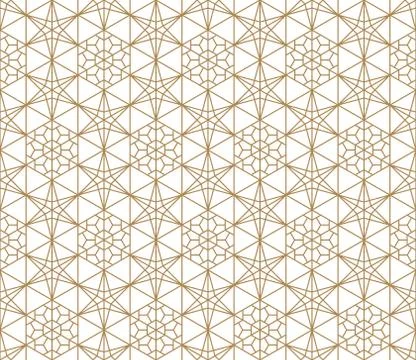 Seamless pattern based on Japanese ornament Kumiko Stock Illustration