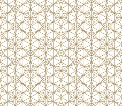 Seamless pattern based on Japanese ornament Kumiko Stock Illustration
