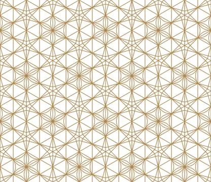 Seamless pattern based on Japanese ornament Kumiko Stock Illustration