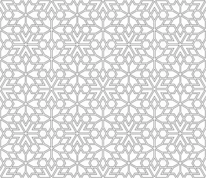 Seamless pattern based on Japanese ornament Kumiko Stock Illustration