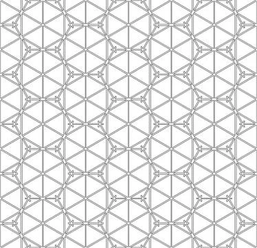 Seamless pattern based on Japanese ornament Kumiko Stock Illustration