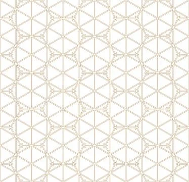 Seamless pattern based on Japanese ornament Kumiko Stock Illustration