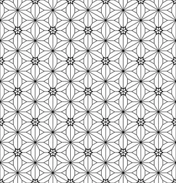 Seamless pattern based on Japanese ornament Kumiko Stock Illustration