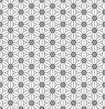Seamless pattern based on Japanese ornament Kumiko Stock Illustration