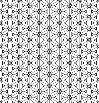 Seamless pattern based on Japanese ornament Kumiko Stock Illustration