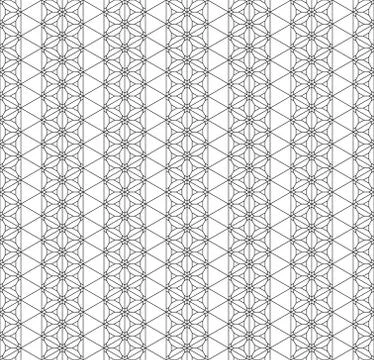 Seamless pattern based on Japanese ornament Kumiko Stock Illustration