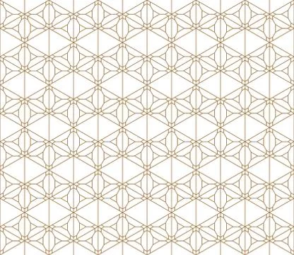 Seamless pattern based on Japanese ornament Kumiko Stock Illustration