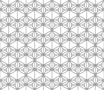 Seamless pattern based on Japanese ornament Kumiko Stock Illustration