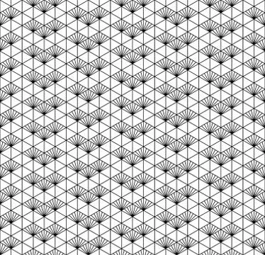 Seamless pattern based on japanese ornament Kumiko Stock Illustration