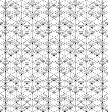 Seamless pattern based on japanese ornament Kumiko Stock Illustration