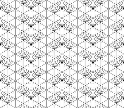 Seamless pattern based on japanese ornament Kumiko Stock Illustration