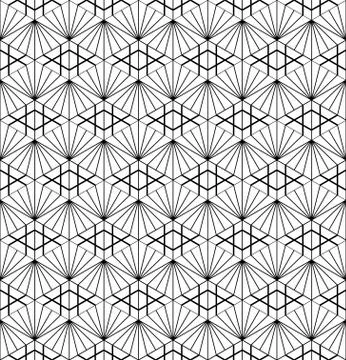 Seamless pattern based on japanese ornament Kumiko Stock Illustration