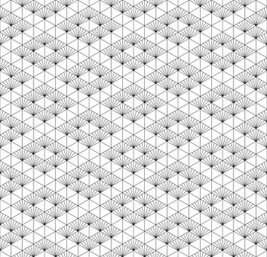 Seamless pattern based on japanese ornament Kumiko Stock Illustration