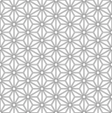 Seamless pattern based on Japanese ornament Kumiko Illustrazione stock