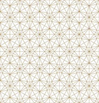 Seamless pattern based on Japanese ornament Kumiko Stock Illustration