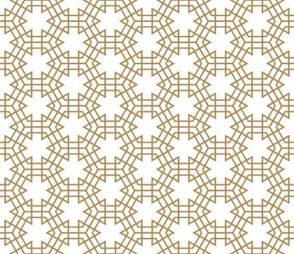 Seamless pattern based on Kumiko pattern Stock Illustration