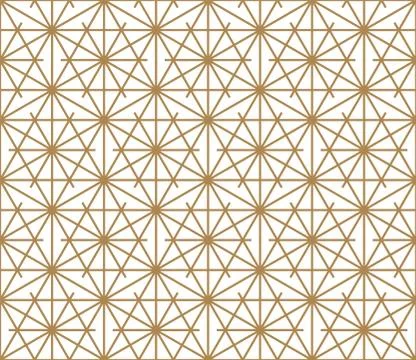 Seamless pattern based on Kumiko pattern Stock Illustration